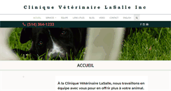 Desktop Screenshot of cliniqueveterinairelasalle.com