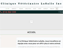 Tablet Screenshot of cliniqueveterinairelasalle.com